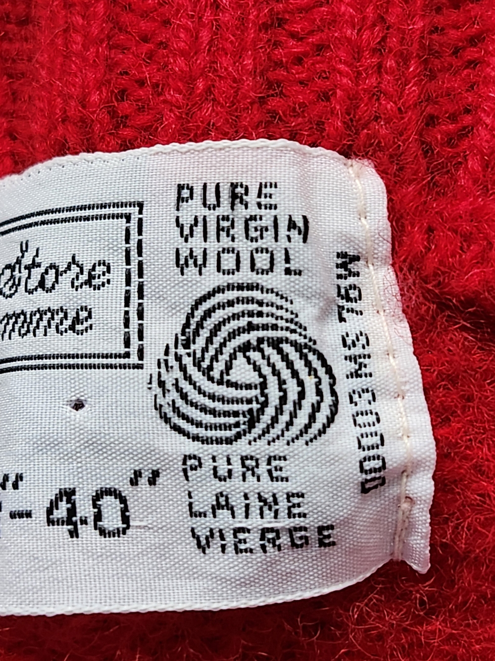 Vintage Wool Knit Vest Sears The Men's Store Red Shetland Medium